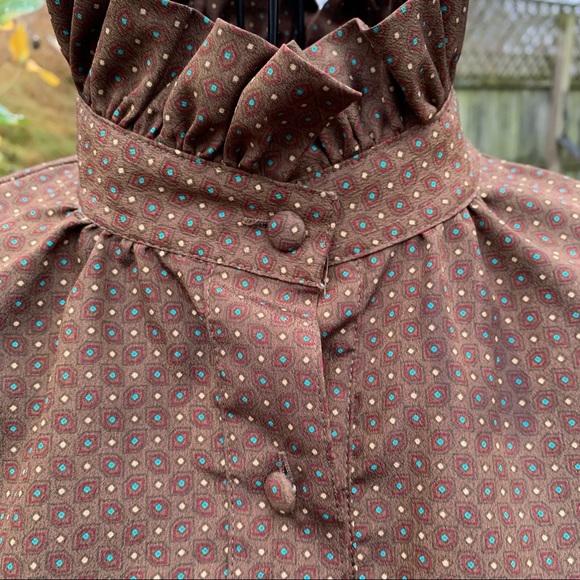 Vintage Chaus Boho Prairie Cottagecore Top Shirt - Picture 11 of 15